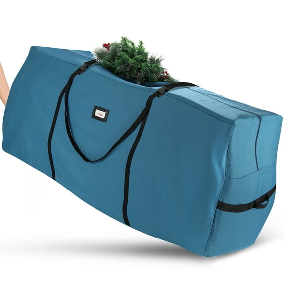 StorageBud Christmas Tree Storage Bag, Made of 600D Oxford Fabric for 7 Ft artificial Trees, Blue
