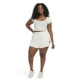 thumbnail image 2 of Mills by Millie Bobby Brown Women's Embroidery Fleeced Terry Short, Sizes XXS-XXL, 2 of 9