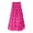 Hot Pink, variant on CAIXIA Midi Skirts for Women Work Flared Ruffle Solid Color Stretchable Fabric Women's Flowy Handkerchief Hemline Midi Skirt