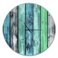 thumbnail image 1 of Designart 'Painted Wooden Planks ' Farmhouse wall clock, 1 of 4