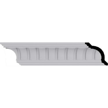 3 1/2"H x 3 1/2"P x 4 3/4"F x 94 1/2"L, (1 5/8" Repeat), Cove Dentil Crown Moulding