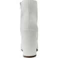 thumbnail image 4 of Sugar Women's Winter Chelsea Booties - Chunky High Heel, Pointed Toe, Fashion Ankle Boots-Evvie-White Size-11, 4 of 4