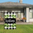 thumbnail image 3 of Amhnf Linen Garden Flag Welcome With Floral And Plaid Design For Home Outdoor Garden Yard Decor 12x18 inch, 3 of 5