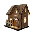 thumbnail image 4 of Casa de madera navideña iluminada Casa de madera iluminada Decoraciones navideñas Estilo B, 4 of 9