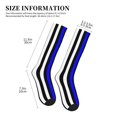 thumbnail image 3 of Thin Blue Line America Flag Compression Socks for Women Men Circulation Graduated Supports Socks for Running Athletic Sports, 3 of 8