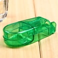 thumbnail image 1 of Portable with Blade Guard Pill Case Storage Medicine Slicer Multiple Pill Cutter Mini Pill Splitter Tablet Divider Safety Shield GREEN, 1 of 8