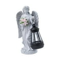 thumbnail image 4 of Estatua de ángel con ramo de flores y luz solar, 14 x 7 x 23 cm, escultura de resina impermeable, adorno para césped, ideal como regalo de, 4 of 8