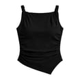 thumbnail image 4 of QASIEATN Solid Color Vest for Women Summer Slim Fit Sleeveless Camisole Women's Tank Tops with Built in Bras, 4 of 4