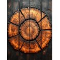 thumbnail image 1 of Qisvanset Framed Canvas Wall Art 12x16 Inch Spiral Dot Tree Ring Abstract Boho Home Wall Decor, 1 of 5
