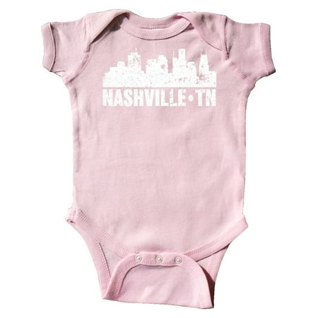 

Inktastic Nashville Skyline Grunge Gift Baby Boy or Baby Girl Bodysuit
