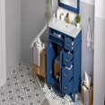 thumbnail image 5 of Spaco 36" Luxury Elegant Bathroom Vanity with Ceramic Sink and Soft Closing Doors, Modern Wood Vanity with 1 Adjustable Shelf and 4 Durable Smooth Soft-close Drawers for Indoor, Blue, 5 of 20