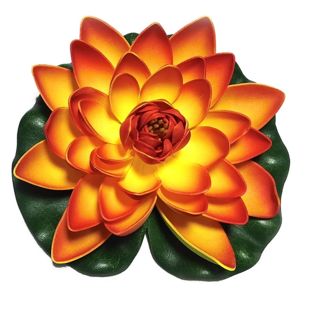 fastboy EVA Artificial Lotus Decorative Replacement Vivid Outdoor Garden Pool Landscaping Photography Fake Flower Decor Light Red