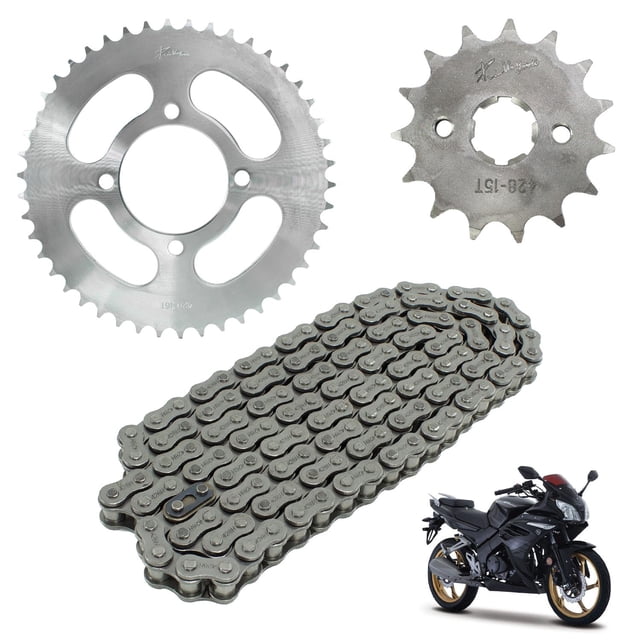 Kit de Sprocket Kinlley EX200 / RT200 46D-15D 428HX132L Negro