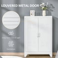thumbnail image 5 of Demi Bonn 43" Industrial Storage Cabinet, Steel Garage Cabinet with Double Doors and Adjustable Shelves for Living Room, White, 5 of 7