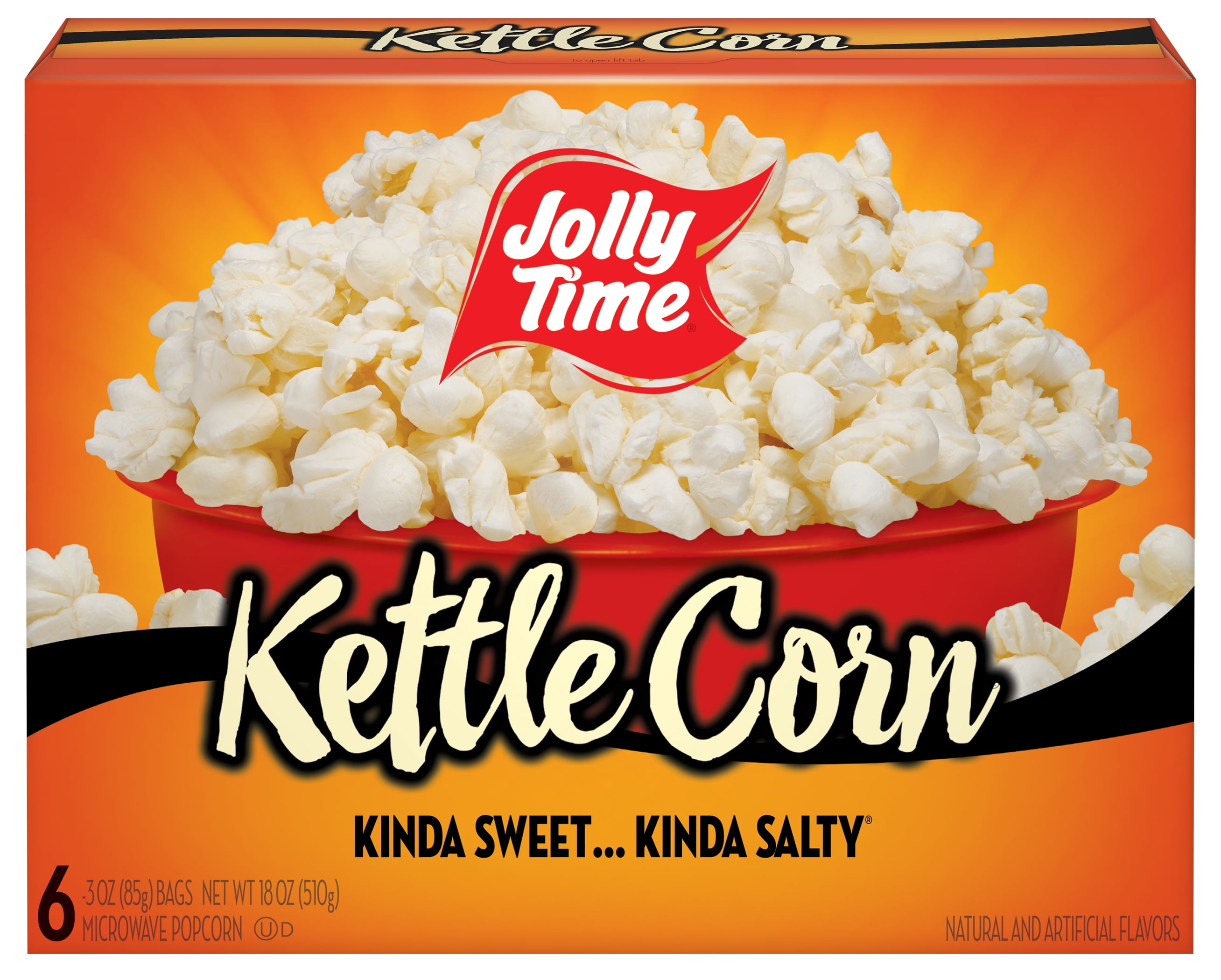 JOLLY TIME Kettle Corn Microwave Popcorn 3 oz. 6 Ct. GlutenFree