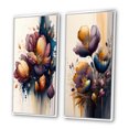 thumbnail image 3 of Designart "Scarlet Crocus Blossoms I" Crocus Framed Wall Art Set Of 2 - Red Floral Gallery Wall Frame Set For Home Decor, 3 of 6