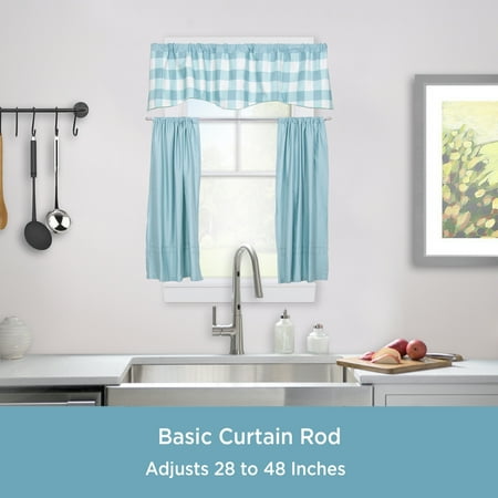 Kenney 28-48 Basic Steel Adjustable Curtain Rod, Espresso