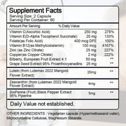 (2 Pack)Eye Vitamin & Mineral Supplement, Lutein & Zeaxanthin , 120 Capsule