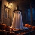 thumbnail image 6 of WYBXZ Freestanding Halloween Ghost Porch Decor 3ft Black Yard Ornament for Outdoor Lawn Spooky Holiday Prop Fall Lawn Accents, 6 of 8