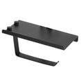 thumbnail image 2 of Lishi Black Wall Mounted Paper Towel Holder with Tissue Storage Shelf for Bathroom Toilet, 2 of 17