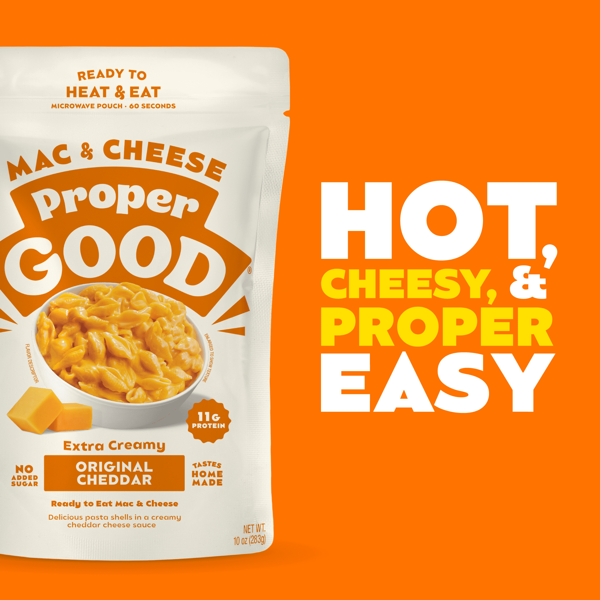 (2 pack) Proper Original Cheddar Mac and Cheese, Ready in 60 Seconds, Shelf-Stable Meal, 10oz