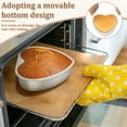 thumbnail image 3 of 2 Pcs Heart Cake Pan with Removable Bottom 8inch + 10inch Aluminum Alloy Heart Shaped Cake Pan for Baking with 2 Release Knives, 3 of 12