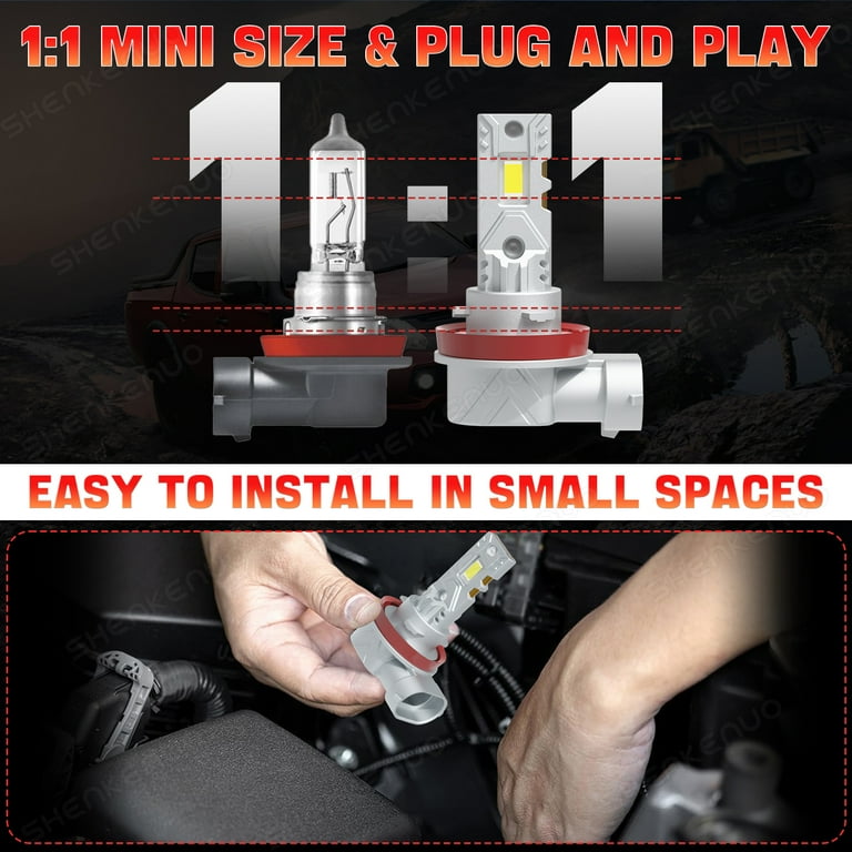 HMCYCI Fit for DODGE CHARGER 2011-2014 LED Headlight Bulbs,9005 High  Beam+H11 Low Beam+5202 LED Fog Light Bulbs,6pcs - Walmart.com