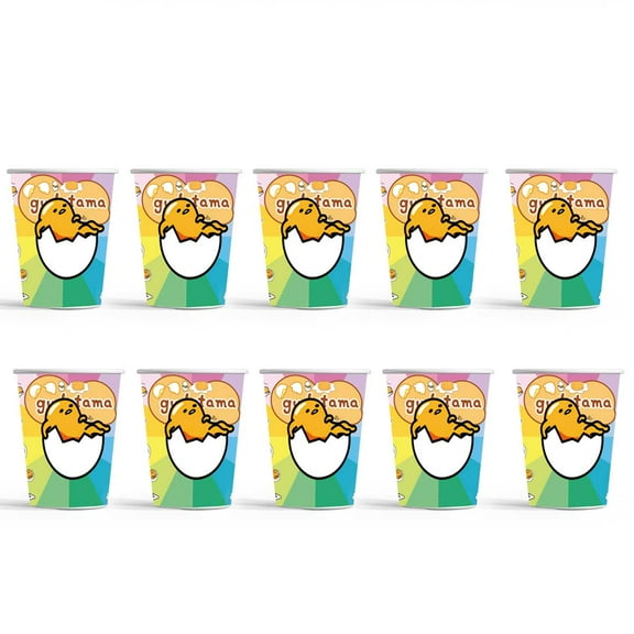 Gudetama Lazy Egg Birthday Party Supplies Cups Tableware Disposable Paper Mouthwash Drinking Cups