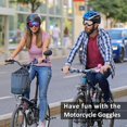 thumbnail image 6 of Motorcycle Goggles Kids,2 Pack Dirt Bike ATV Motocross Ski Goggles, Off Road Riding Racing Glasses for Child, Anti-UV Dust Airsoft Glasses for Men Women Youth Adult ( Black Frame/Color+clear Lens ), 6 of 7