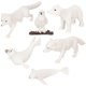 thumbnail image 1 of Miniature Animal Figurines Set 6Pcs Educational Toys for Kids Indoor Play Realistic Details White ABS, 1 of 4