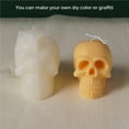 thumbnail image 2 of Skull Candle Mold Easy to Demold Skull Silicone Mold Reusable Multipurpose Skull-Shaped Candle Making Model for Home Crafts Decoration, 2 of 9