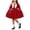 #02 Red, variant on Busydd Girls Knit Long Sleeve Dress 1-8 Years Fashion Comfy Solid Color A Line Fall Dress Casual Cute Knee Length Girls Sweater Dresses 1-2 Years