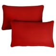 thumbnail image 2 of Sunbrella Sorra Home  Canvas Jockey Red Corded Indoor/ Outdoor Pillows (Set of 2) 14 in x 24 in, 2 of 5
