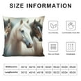 thumbnail image 5 of Square Throw Pillow Covers Running Brown White Black Horses Pillow Cases Decorative for Home Bedroom Sofa Wild Animal Creative Art Design Pillowcases Standard Size, 5 of 5