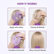 BOTANIC HEARTH Purple Shampoo and Conditioner Set - for All Shades of Blonde, Silver and Gray Hair - Enhances Highlights - Sulfate Free, Paraben Free, 16 fl oz each