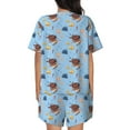 thumbnail image 3 of Naloa Sea Turtle Women's Short-Sleeved Pajama Set, Loungewear, Summer pajamas, Breathable Cozy - Small, 3 of 9
