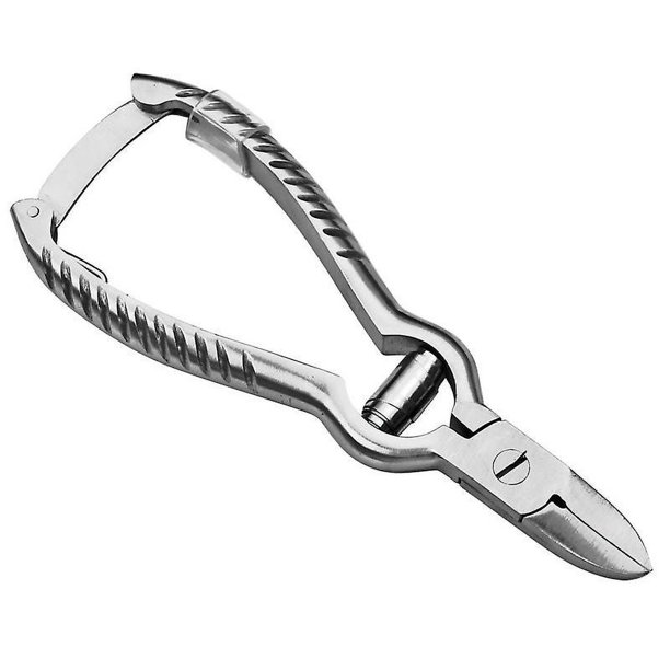 Pinza para cutículas de uñas con punta de acero, pinza, alicates para la piel, herramienta empujadora, tijeras para cutículas (plata) Botao