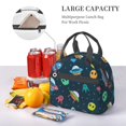 thumbnail image 7 of DouZhe Lunch Bags for Women and Men, Cartoon UFO Spaceship Rockets Prints Reusable Portable Insulated Cooler Waterproof Lunch Tote Bag for Travel Work Picnic, 7 of 7