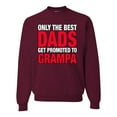 thumbnail image 1 of Wild Bobby,Only The Best Dads Get Promoted to Grampa, Father's Day, Unisex Crewneck Graphic Sweatshirt, Maroon, Medium, 1 of 3