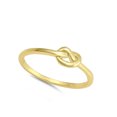 thumbnail image 4 of CHOOSE YOUR COLOR Gold-Tone Infinity Love Knot Promise Ring .925 Sterling Silver Band Jewelry Female Size 7, 4 of 4