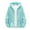 Light Blue, variant on Men's Metallic Jacket Lightweight Zip Up Holographic Shiny Hooded Jackets for Men Long Sleeves Metallic Shiny Hoodie Coat