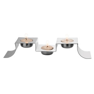 New 3 Steps Tea-Light Holder * Stainless Steel * Nuvo Accents