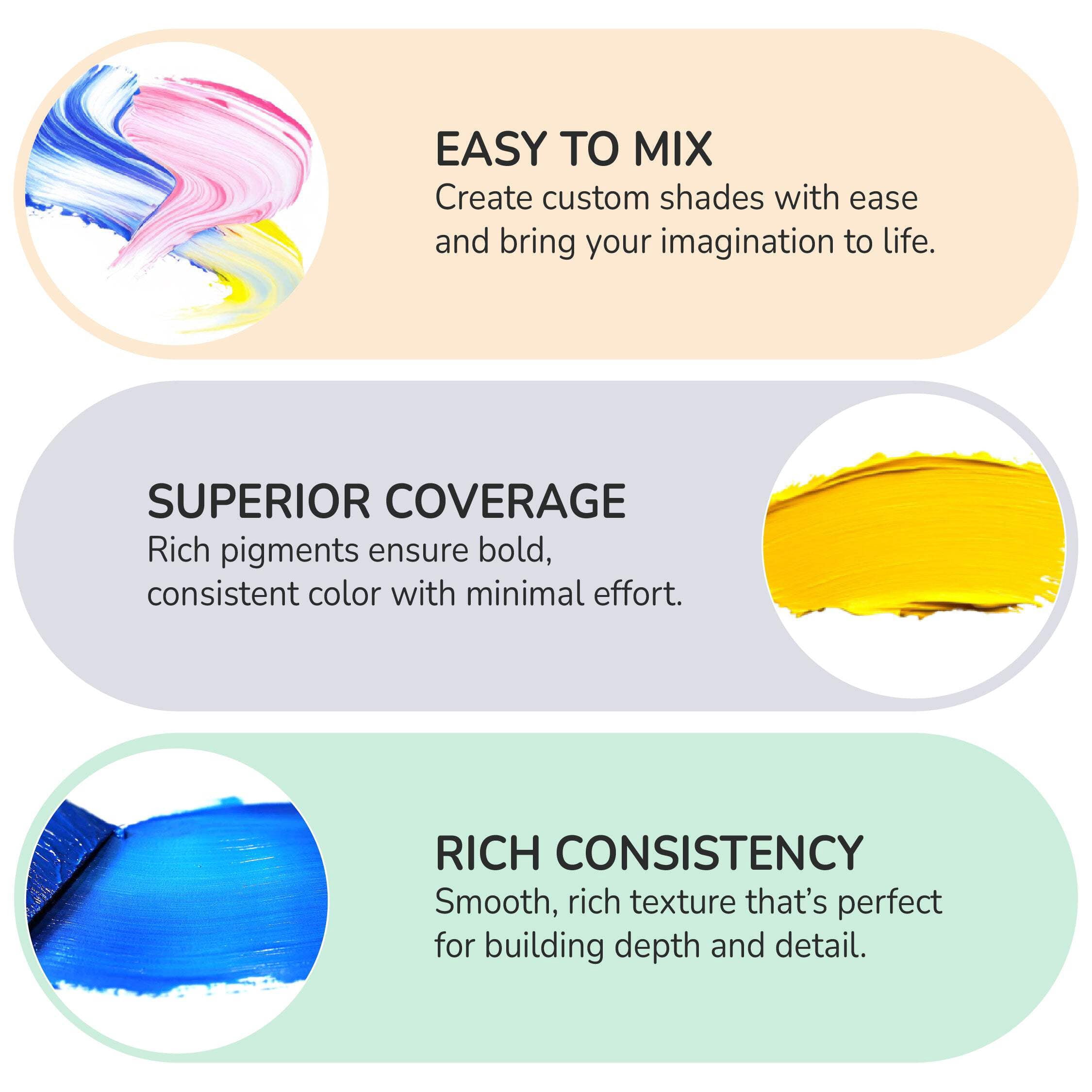 Top Notch Neon Acrylic Paint Set, 24 Count Craft Paint Bottles, 6 Essential Colors, Non-Toxic Paint for Kids, Classrooms & Crafts