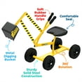 thumbnail image 4 of Stargo Kids Excavator Toys Sand Digger on Wheels with Hat, Steel Sandbox Digger Toys for Boys, Ride On Excavator, Beach Toy for Sand Dirt Snow, 4 of 6