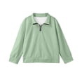 thumbnail image 7 of Boys Quarter Zip Sweatshirts Waffle Knit Fashion Long Sleeve Pullover Tops Soft Casual Outfits 3-14Y, 7 of 7