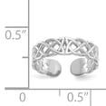 thumbnail image 2 of 14K White Gold Polished w/ Design Toe Ring, 2 of 2