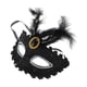 thumbnail image 1 of Máscaras de fiesta de medio rostro con patrón de dragón de plumas para Halloween y Navidad, 1 pieza, color negro, ideales para fiestas de disfraces., 1 of 5