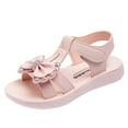 thumbnail image 1 of Cathalem Girl's Platform Sandals Comfort Open Toe Sandal with Adjustable Back Strap,Pink 35, 1 of 5