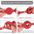 thumbnail image 5 of OOPSDOGGY Leather AirTag Cat Collar – Non-Breakaway Kitten Collar for Cats & Small Dogs with AirTag Holder, Safety Bell - Lightweight GPS Pet Collars, Red, 5 of 6