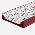 thumbnail image 2 of Bacati - Lumberjack Red/Black/Gray Quilted Changing Pad Cover, 2 of 15